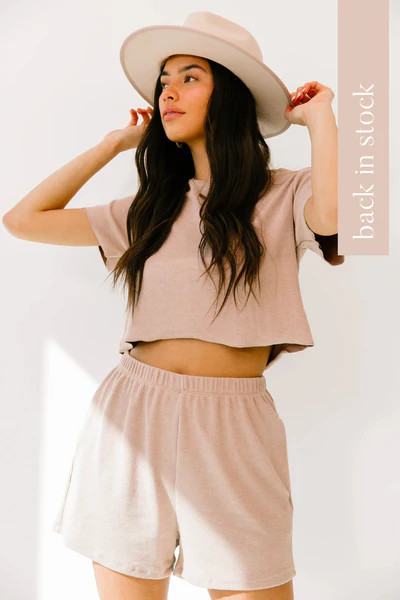 Pernille Mauve Top & Shorts Set | Luca + Grae 