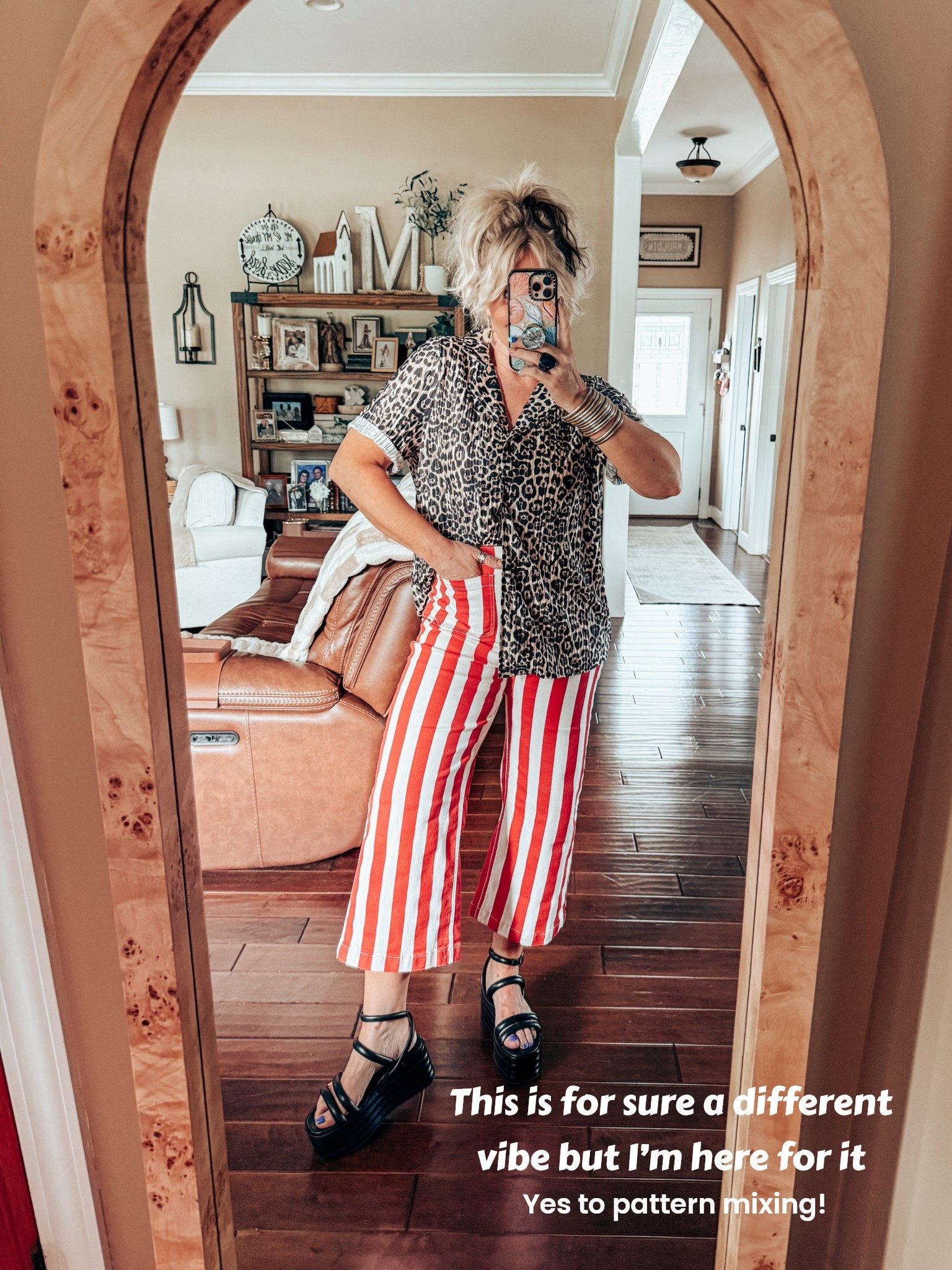 Save on this top which is part of a set @wkndchasers I’m in a size medium. 
These pants are fun too and they fit true to size. I’m in an 8/M. 


#LTKFindsUnder50 #LTKOver40 #LTKStyleTip