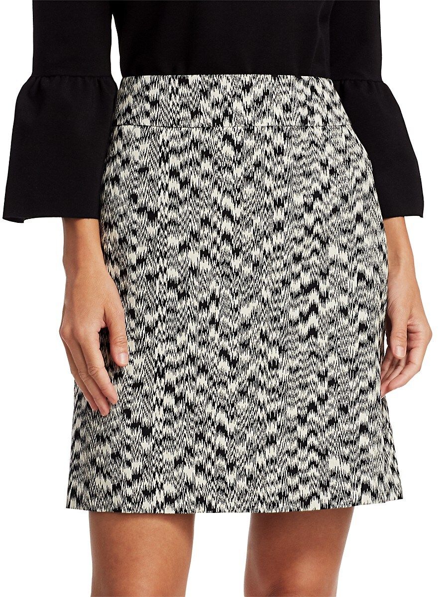 Akris punto Women's Ikat Printed A-Line Skirt - Black Cream - Size 12 | Saks Fifth Avenue OFF 5TH