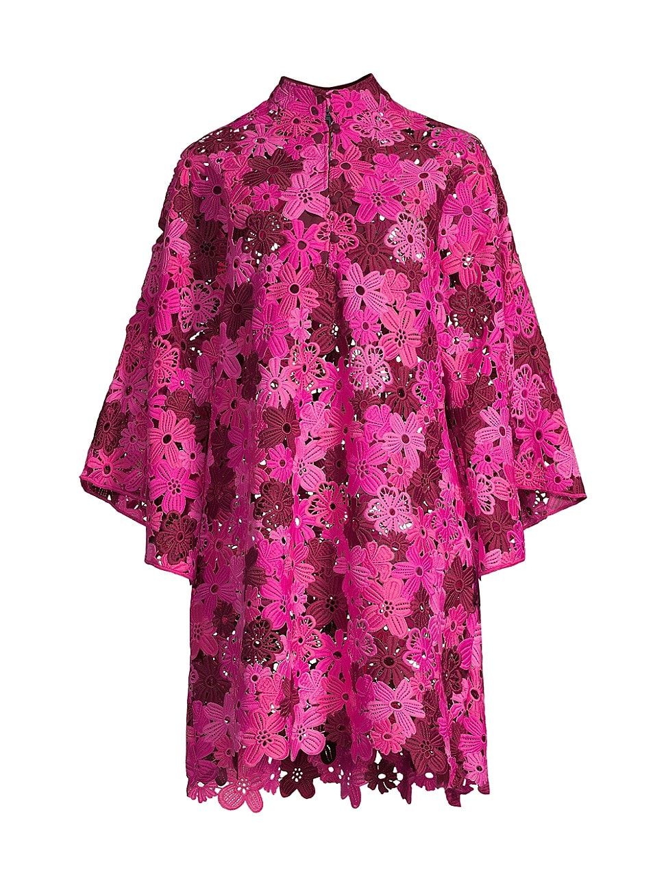 Women's Floral Guipure Lace Mini Caftan - Magenta - Magenta | Saks Fifth Avenue