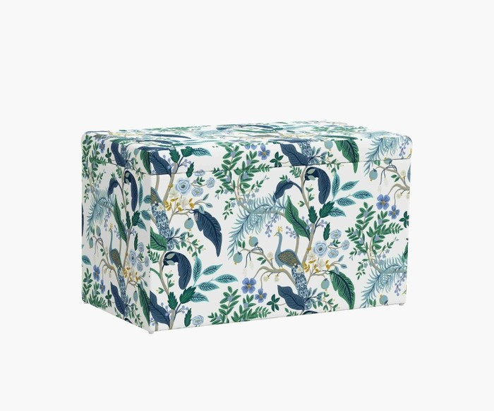 Peacock Willie Storage Bench | Rifle Paper Co.