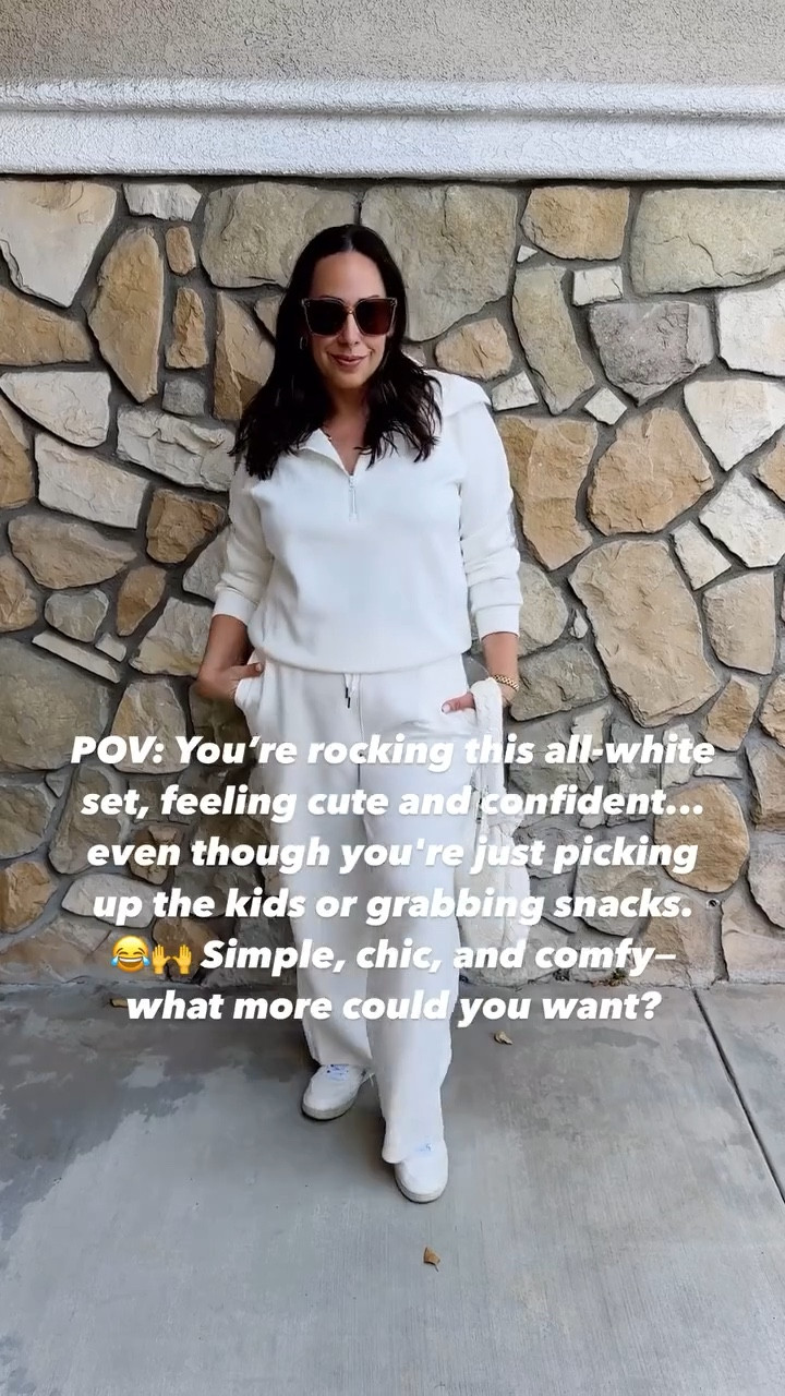 You know that moment when you feel cute and confident in an outfit—even though you’re just running errands or grabbing snacks? 😅🙌 This all-white set is my new go-to for everything from school drop-offs to quick coffee runs! ✨

Comfy, chic, and ready for anything, this look has me feeling like I’ve got my life together—even if I don’t. 😂

#LTKShoeCrush #LTKSeasonal #LTKStyleTip