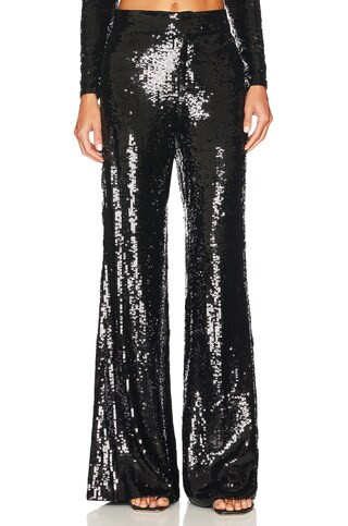 Alice + Olivia Dylan Sequin Pant in Black from Revolve.com | Revolve Clothing (Global)