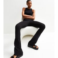 Women's Tall Black High Waist Kick Flare Leggings New Look | New Look (UK)