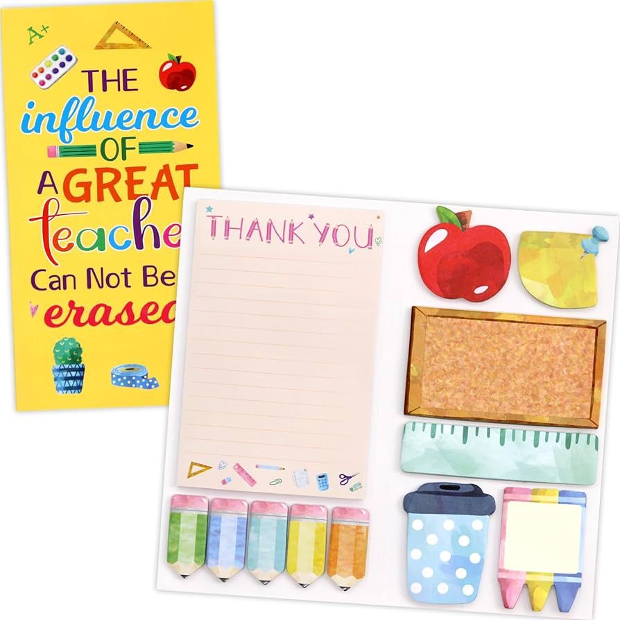 Teachers Sticky Notes Set Self-Stick Memo Pads Page Marker Teacher Appreciation Gift | Amazon (US)