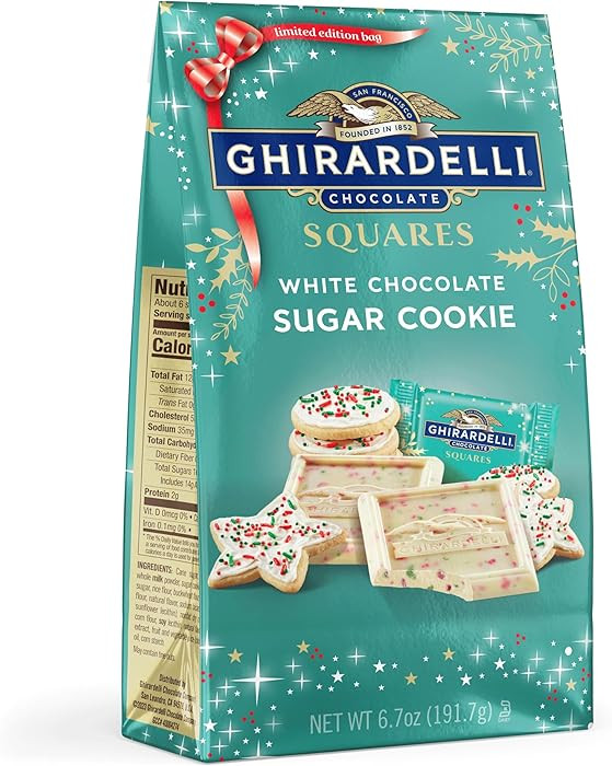 GHIRARDELLI White Chocolate Sugar Cookie Squares, 6.7 OZ Bag | Amazon (US)