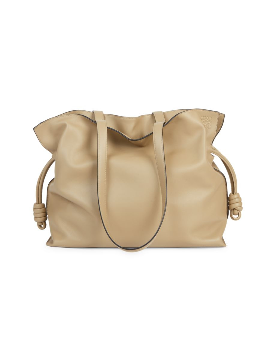Large Flamenco Knot Leather Clutch | Saks Fifth Avenue