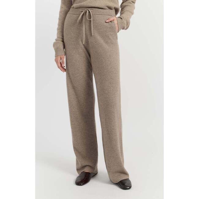 Chinti & Parker | Pure Cashmere Wide Leg Pants, Warm Oatmeal (Multicolor, Size X-Small) | Maisonette | Maisonette