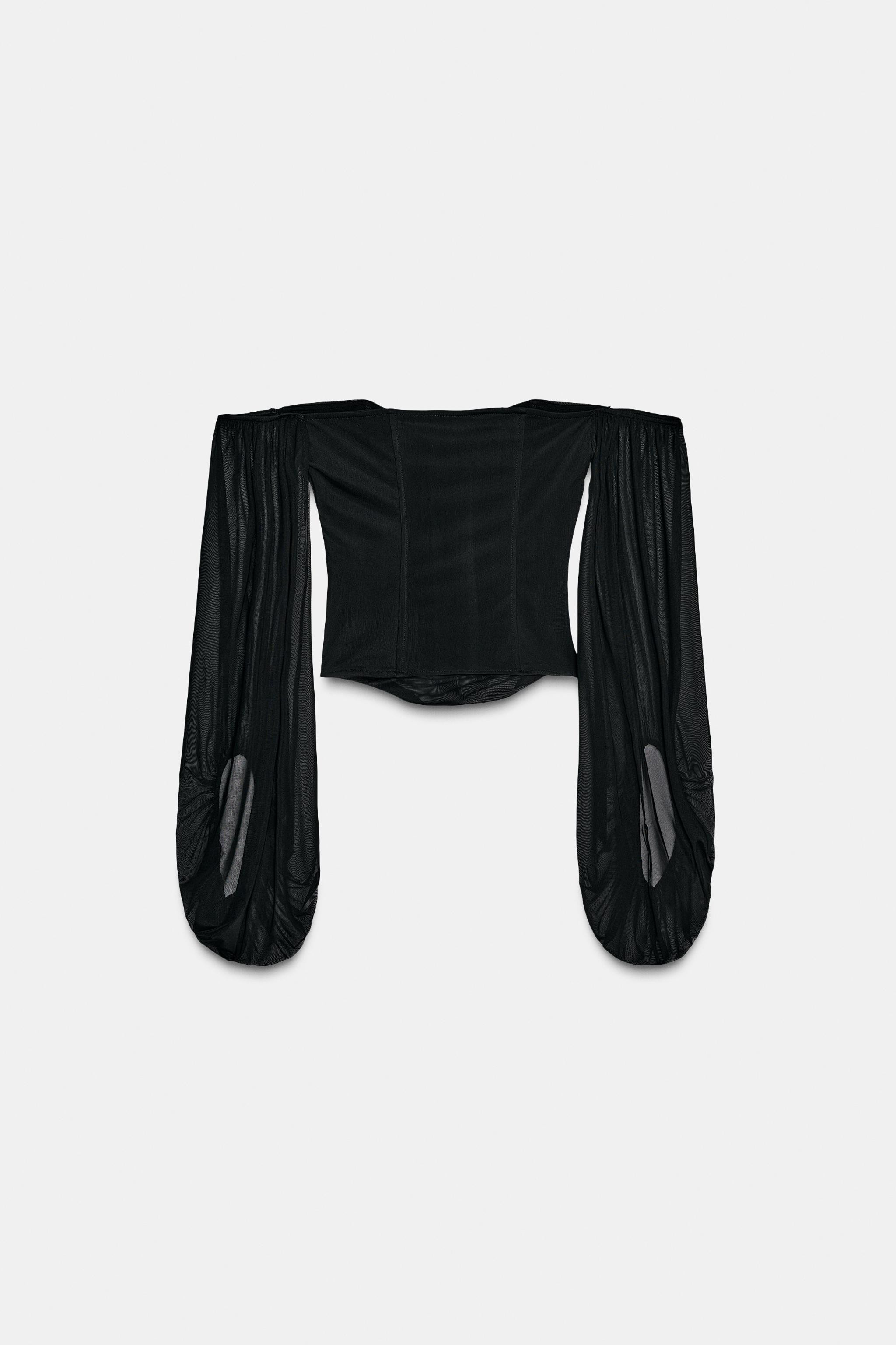FLOWY STRAIGHT NECK TOP | Zara US
