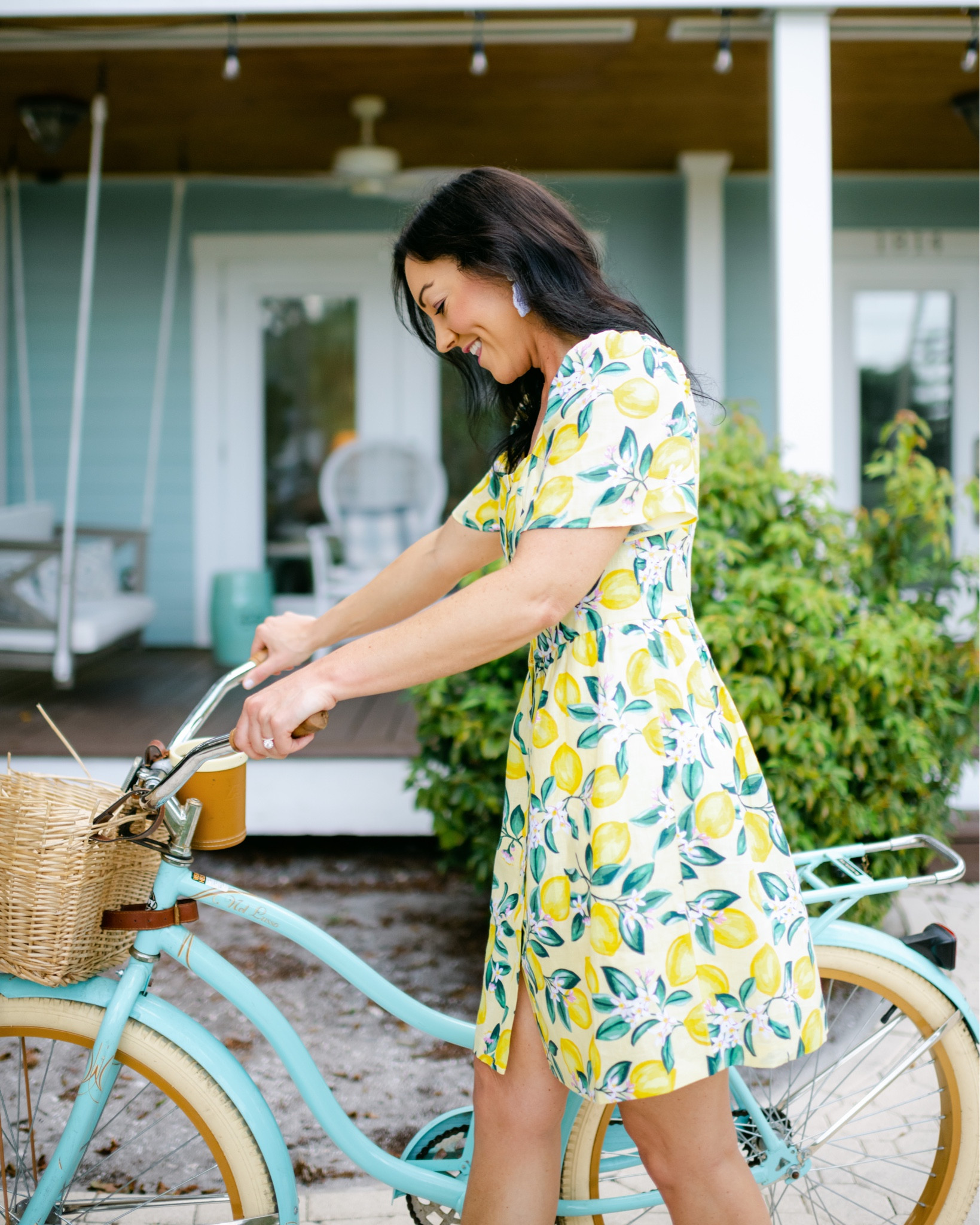 Beautiful Draper James lemon print dress! Is such a cute and classic spring or summer dress - Could be worn to a graduation, baby shower, bridal shower, baptism, or date night! It ran a little big, so I sized down and I’m wearing a size 0. Pairs well with wedges, heels, or flats. 

#springdress #graduationdress #summerdress #babyshower #bridalshower

#LTKstyletip