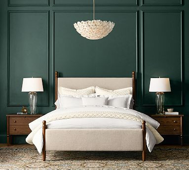 Chris Loves Julia Modern Traditional Bed | Pottery Barn (US)