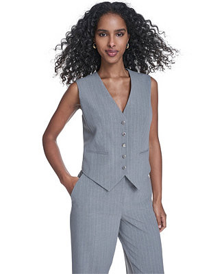 Women's Pinstripe Vest Top | Macy's
