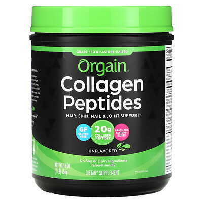 Orgain, Collagen Peptides, Unflavored, 1 lb (454 g) | iHerb