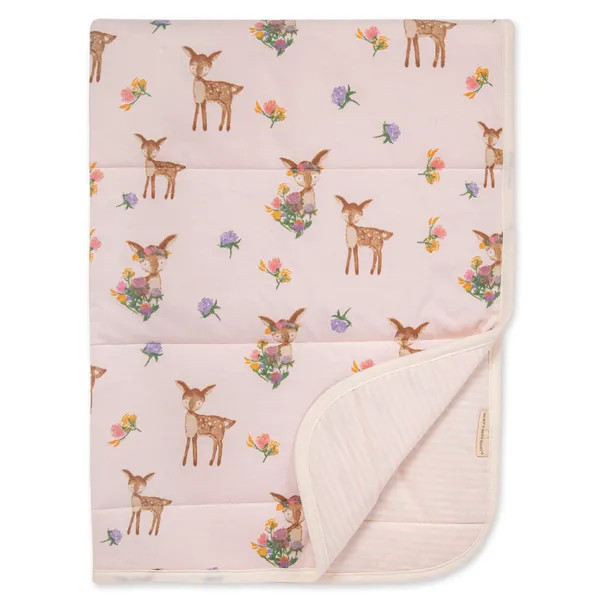 Sweet Doe Jersey Knit Organic Reversible Baby Blanket | Burts Bees Baby