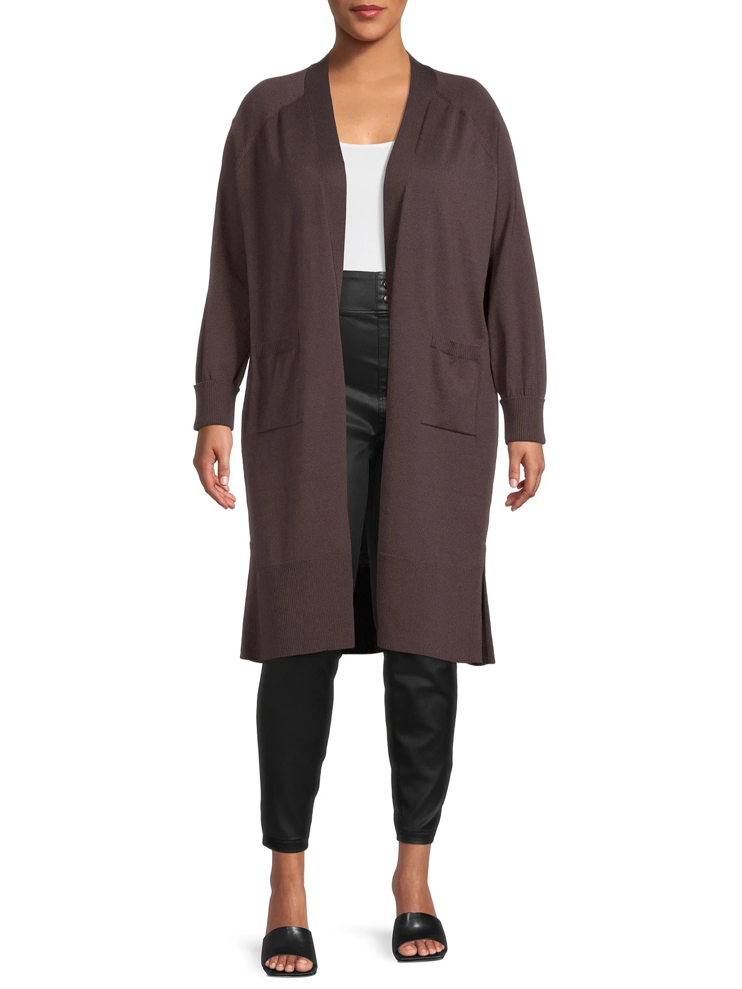 Terra & Sky Women's Long Line Cardigan Sweater - Walmart.com | Walmart (US)