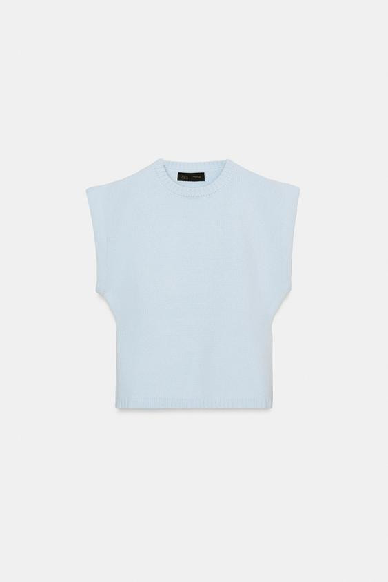 KNIT WAISTCOAT WITH DEFINED SHOULDERS | Zara UK