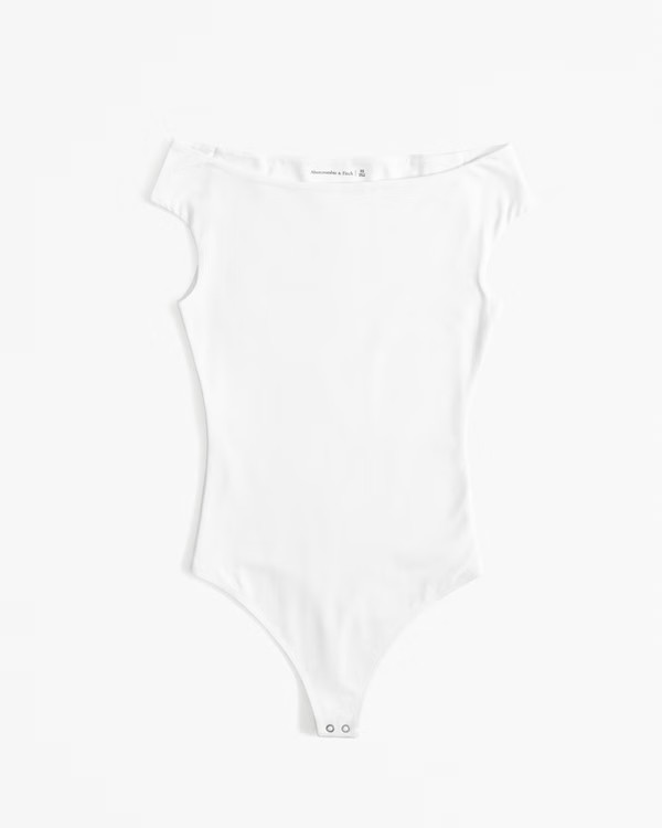Women's Cotton-Blend Seamless Fabric Off-The-Shoulder Bodysuit | Women's Clearance | Abercrombie.... | Abercrombie & Fitch (US)