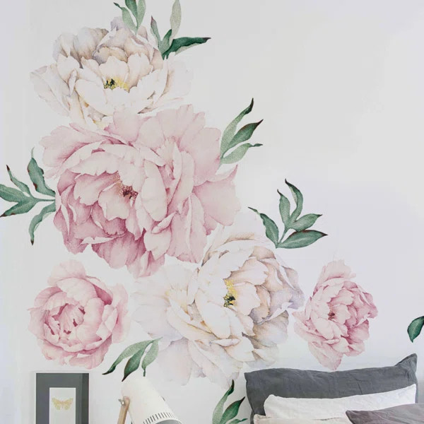 Peony Flowers Wall Decal | Wayfair North America