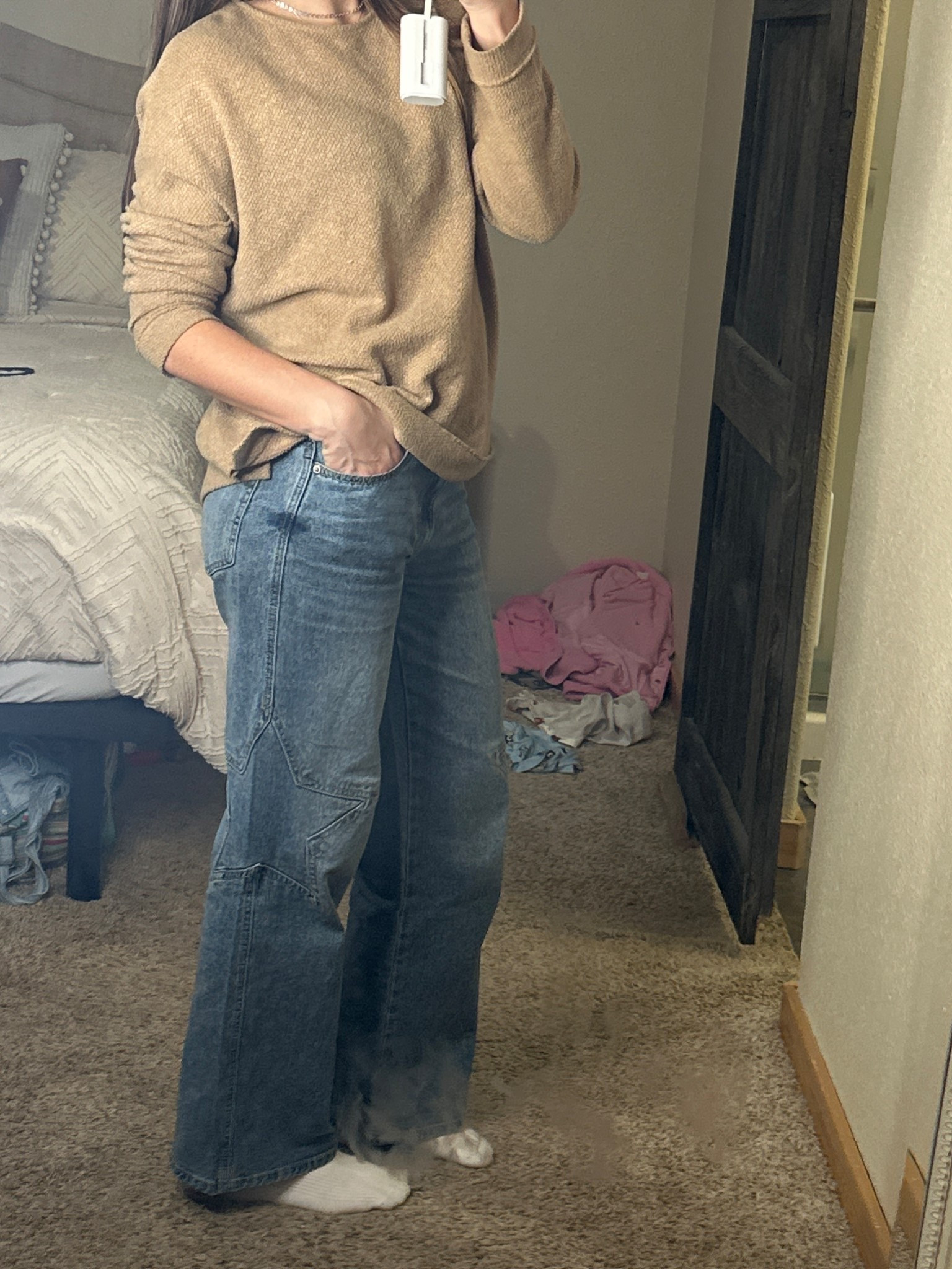 A moment for the star Walmart jeans. Day 2 of wearing them in a row 

#LTKootd #LTKFindsUnder50