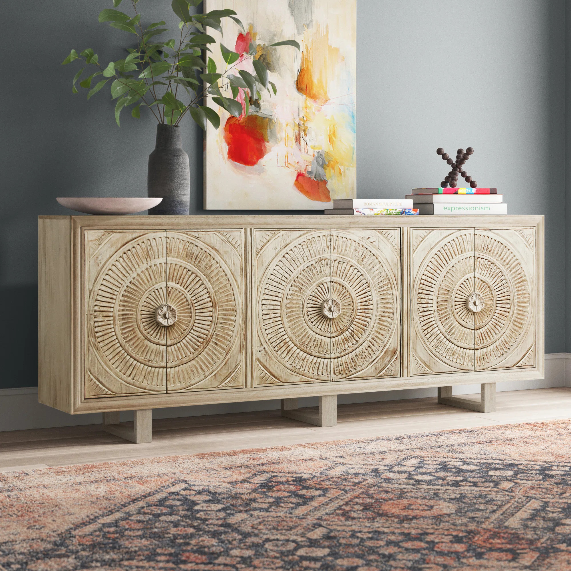 Grasser 95'' Solid Wood Sideboard | Wayfair North America