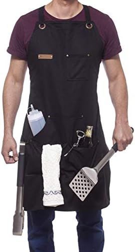 ARAWAK BRAVE Apron Chef Kitchen BBQ Grill Light Towel Loop + Quick Release Buckle + Tool Pockets ... | Amazon (US)