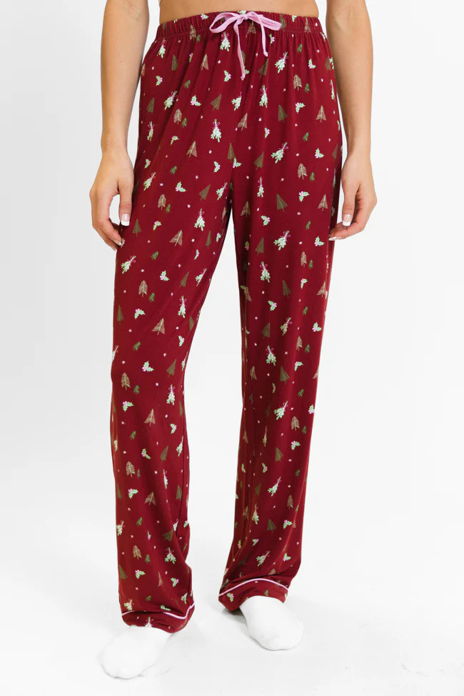 Under The Stars In Spruced Up Bamboo Pajama Pants | Pink Lily