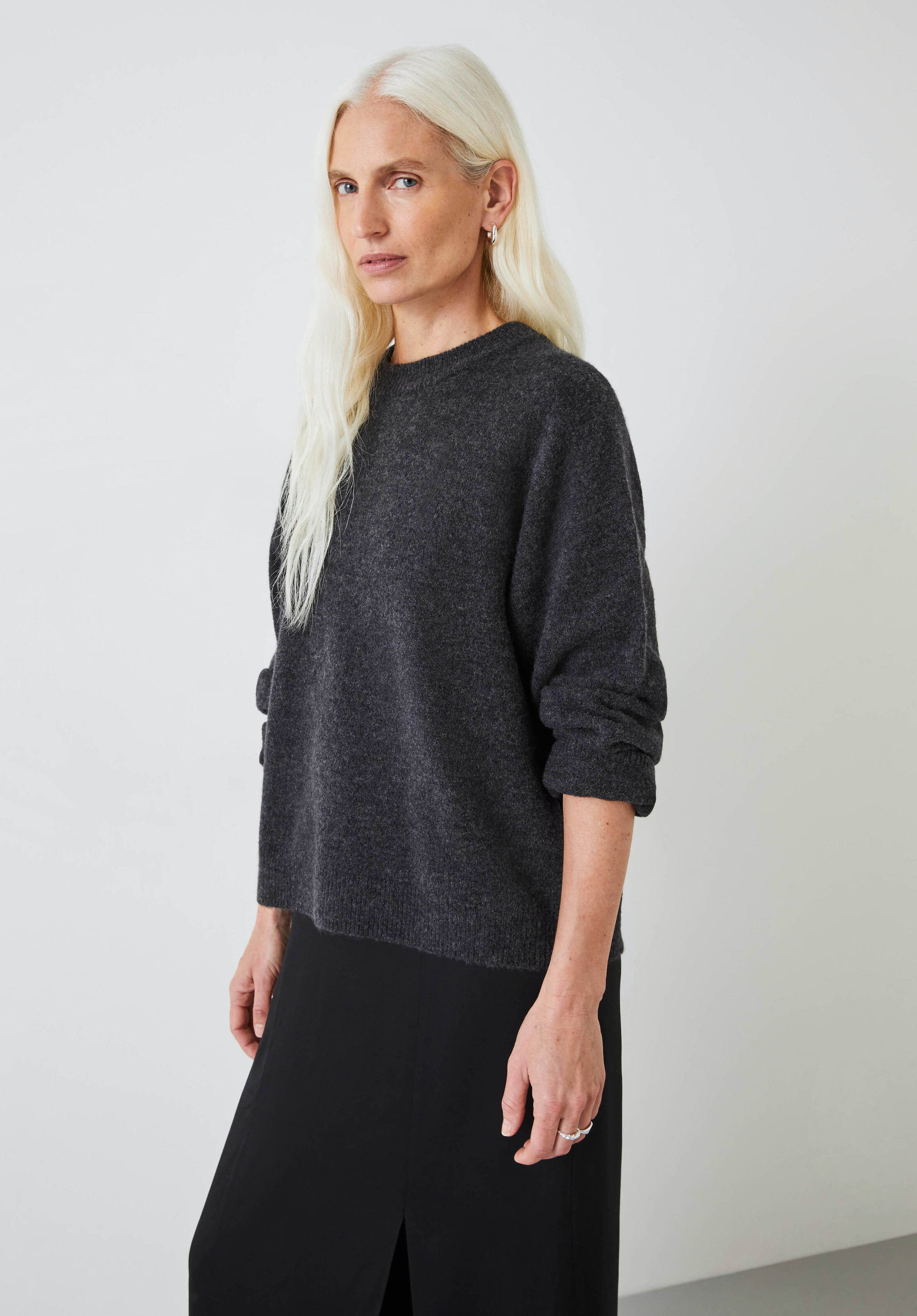 Faris Crew Neck Wool Blend Jumper | Hush UK
