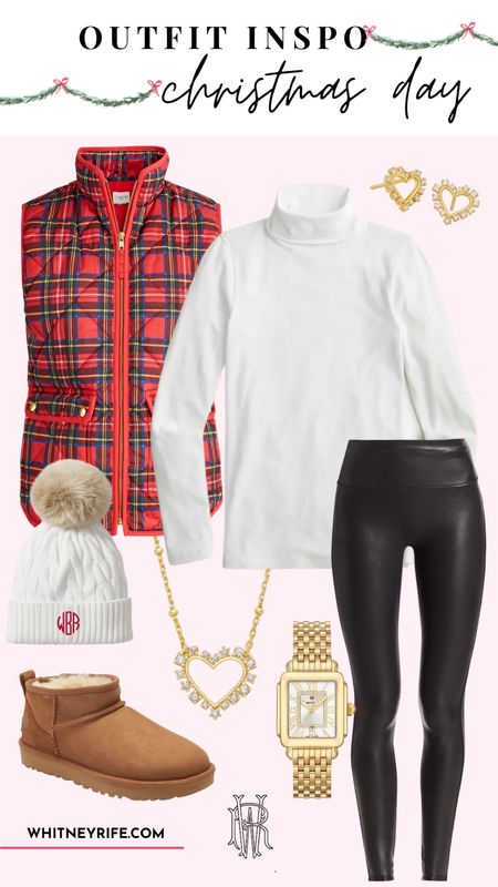 Christmas Day outfit inspo
Holiday outfit 
Christmas outfit
Personalized beanie
Spanx faux leather leggings
Michele watch
Kendra Scott jewelry 
Mini Uggs 

#LTKHoliday #LTKSeasonal #LTKstyletip