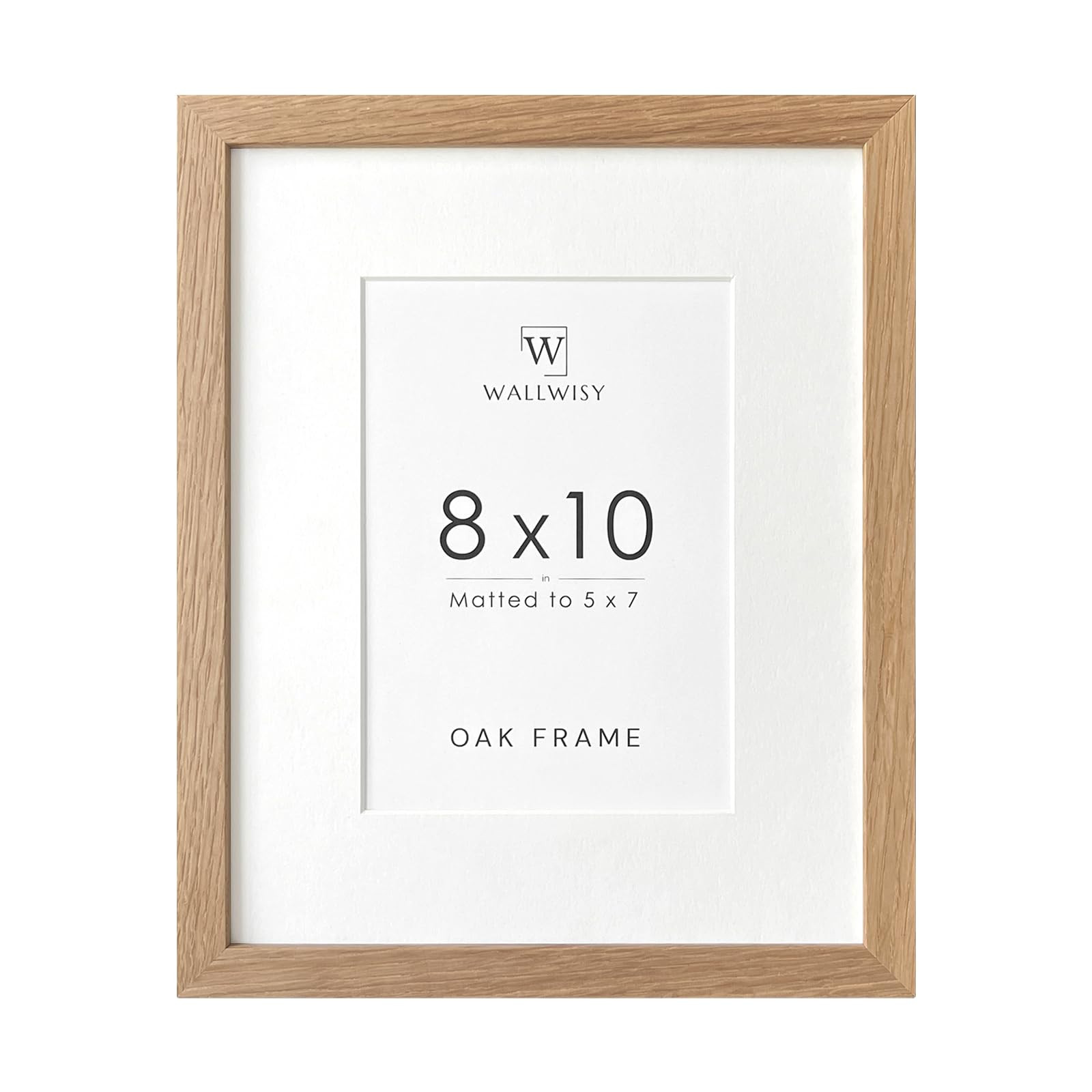 8x10 Picture Frame, Solid Oak Wood 8x10 Photo Frame with Mat to 5x7, 10x8 Picture Frames for Wall... | Amazon (US)