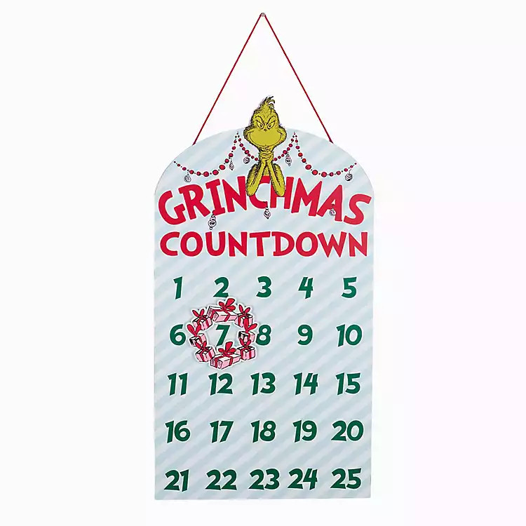 Grinchmas Countdown Wall Plaque | Kirklands Home | Kirklands