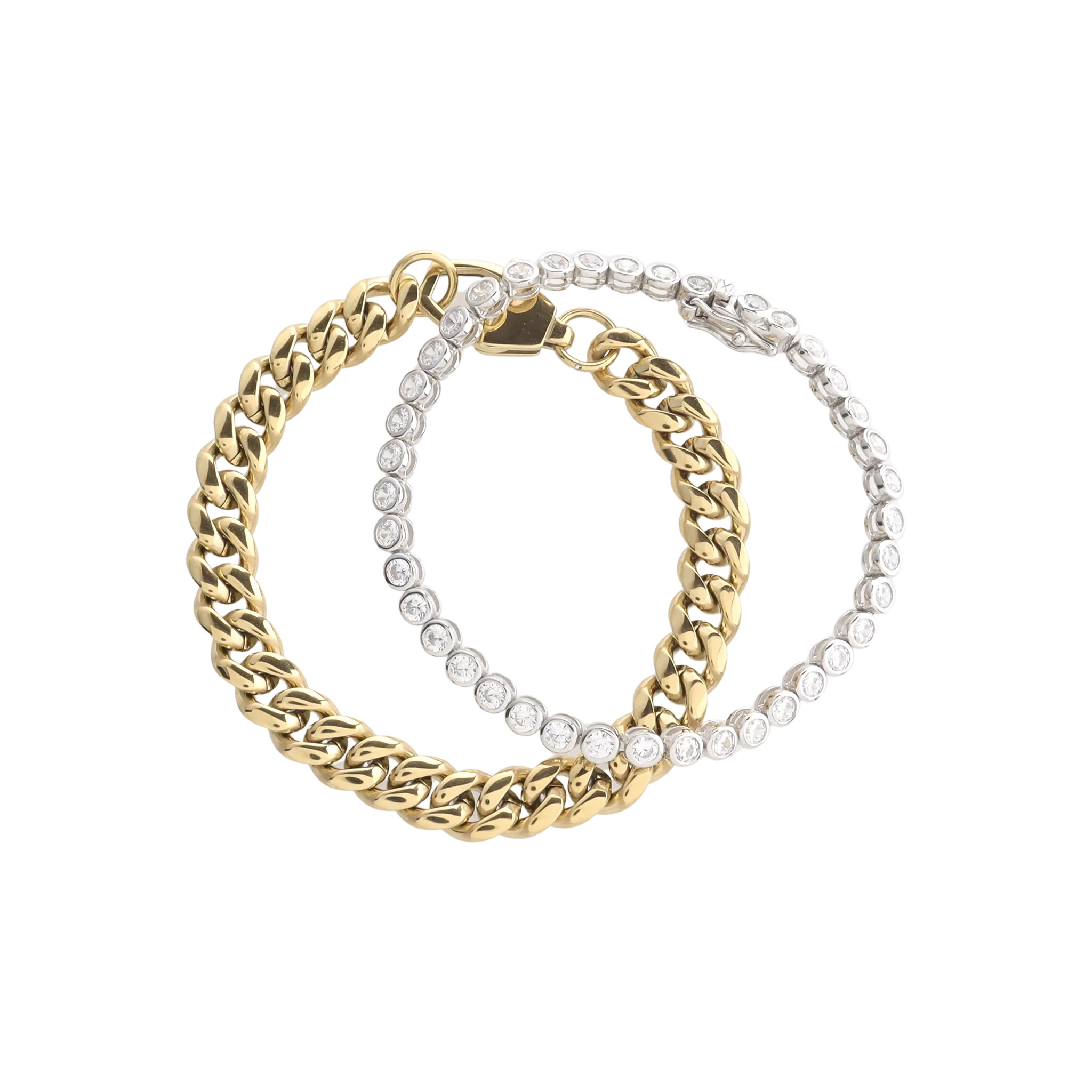 The Bubble Curb Chain Bracelet Stack | Artizan LLC