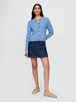 100% Cotton Crewneck Cardigan | Gap (CA)