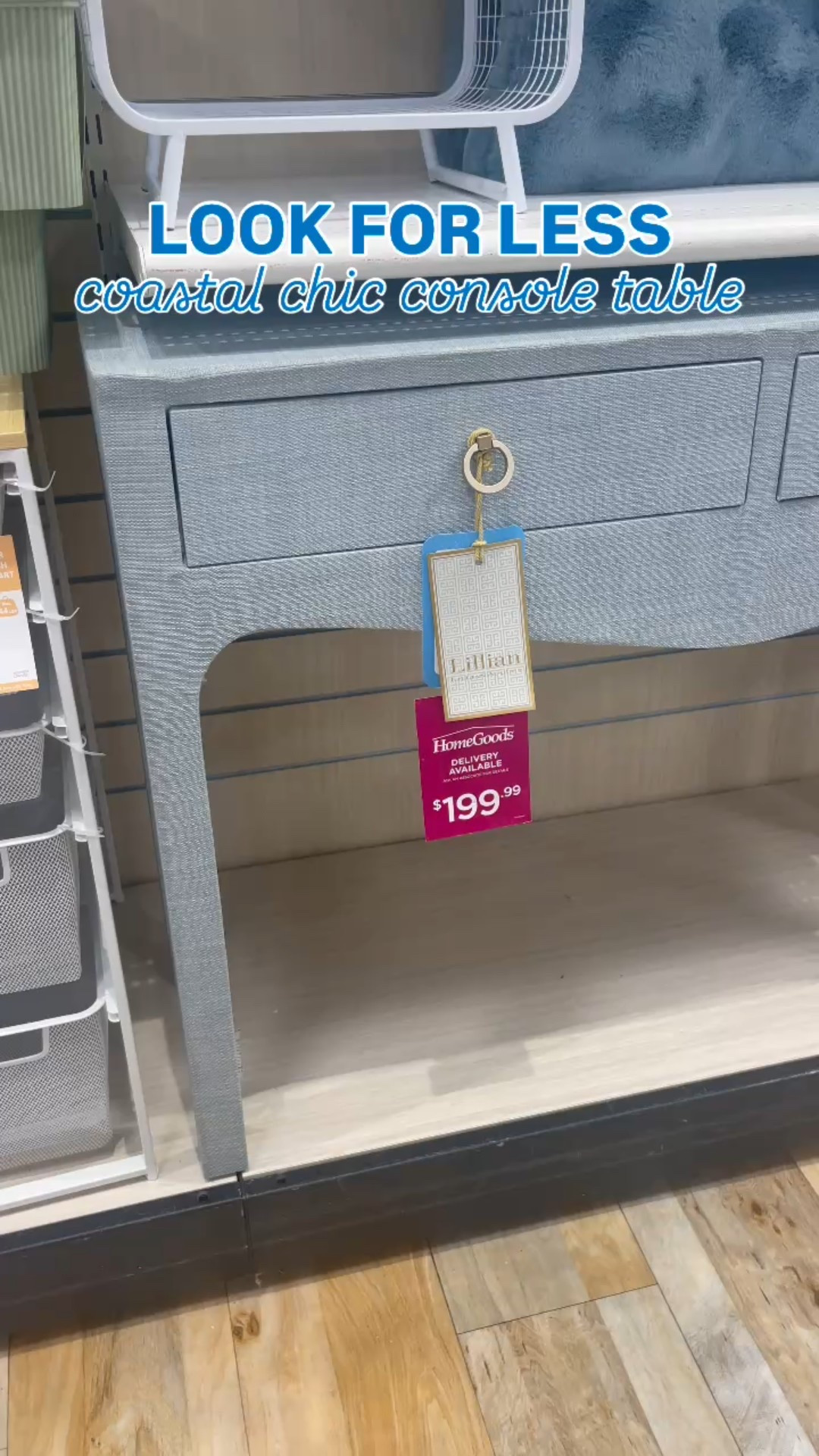 The Homegoods trip I found the perfect piece! ✨ 

If you love coastal blue hues and linen wrapped furniture this Lillian August console is calling your name! Under $200  & ship free with code SHIP89.

Say SHOP for info & more coordinating blue pieces 🩵

Classic coastal, coastal, homegoods, Lillian August, console table, Serena and Lily look for less, linen furniture, Grasscloth, coastal home, home decorating 

#LTKHome