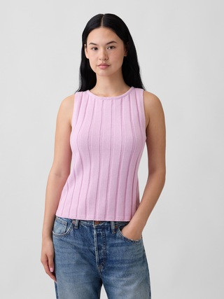Relaxed Ribbed Boatneck Tank Top | Gap Factory
