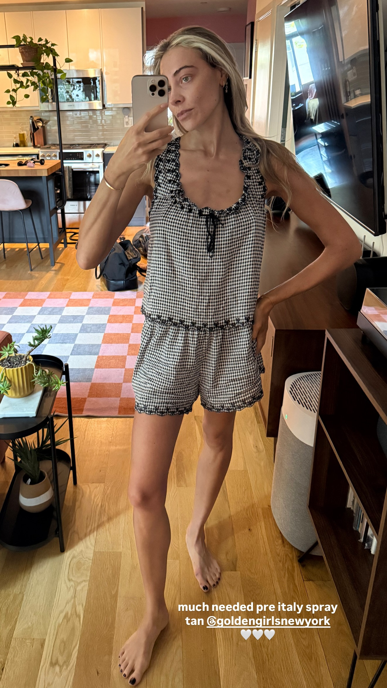 love this gingham pj set 🖤 

 #LTKStyleTip