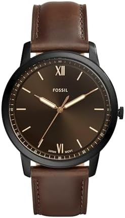 Fossil Men's Minimalist Quartz Stainless Steel Three-Hand Watch for Men | Amazon (US)