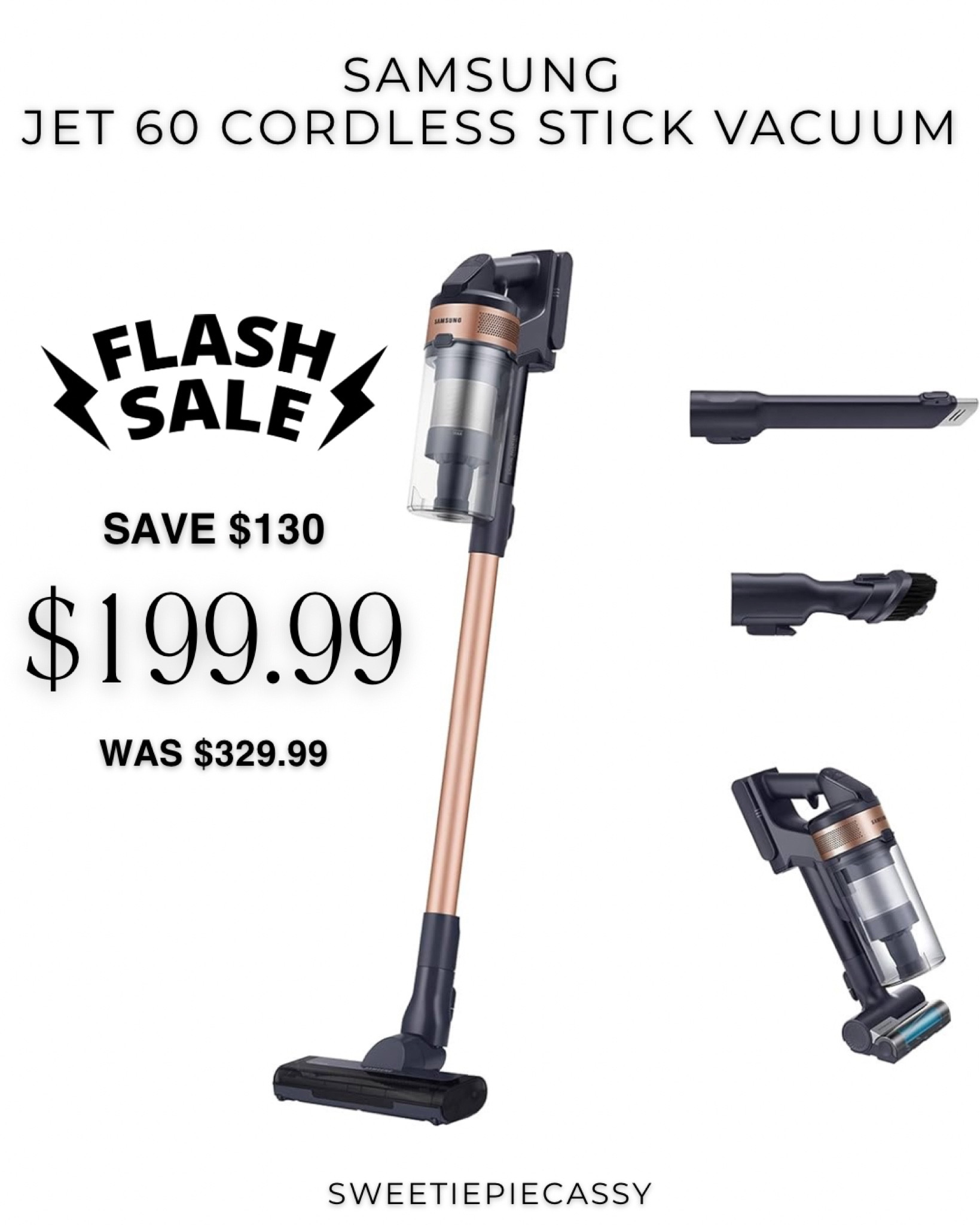 Best Buy Flash Sale: Samsung Cordless Stick Vacuum

Best Buy is having amazing flash deals… and this one was too good not to post about! The Jet 60 Pet stick vacuum is super lightweight, while also able to clean hardwood, tile & rugs with intense suction… and Its 180-degree swivel head, allows it to change directions effortlessly! It has tons of accessories included, and its high capacity dustbin collects more dirt, dust, and debris so you don’t have to empty it nearly as often. Plus, you have the chance to get it for under $200!💫

#LTKhome #LTKwinter #LTKcasa #LTKfamiky

#LTKsale #LTKstyletip #LTKover50style