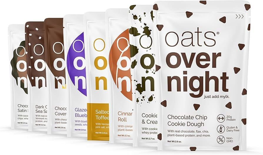Oats Overnight Dessert Variety Pack - High Protein, High Fiber Breakfast Protein Shake - Gluten F... | Amazon (US)