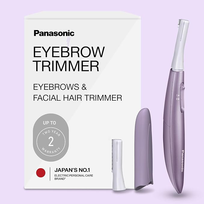 Panasonic Eyebrow & Facial Hair Trimmer for Women, Gentle Face Shaver for Peach Fuzz, Brows & Upp... | Amazon (US)