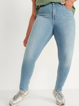 High-Waisted Light-Wash Super Skinny Jeans for Women | Old Navy (US)