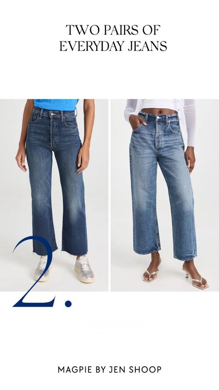 Two pairs of everyday wash jeans in fun new silhouettes to try.

#LTKSeasonal #LTKstyletip
