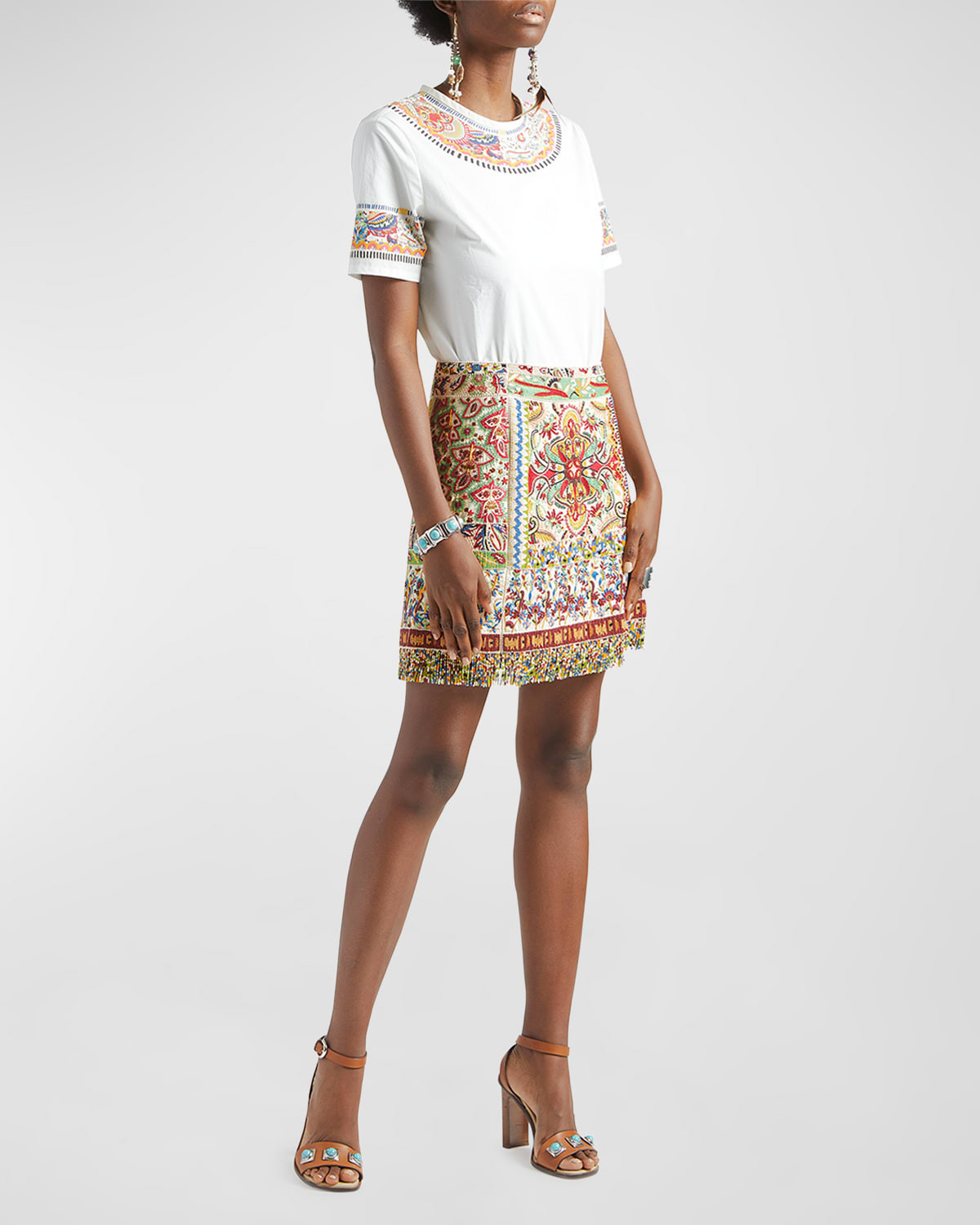Gonna Love Beaded Fringe Mini Skirt | Neiman Marcus