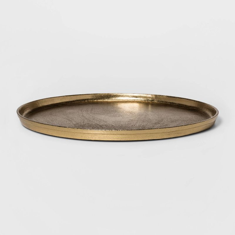 17.6" Round Aluminum Tray Gold - Threshold™ | Target