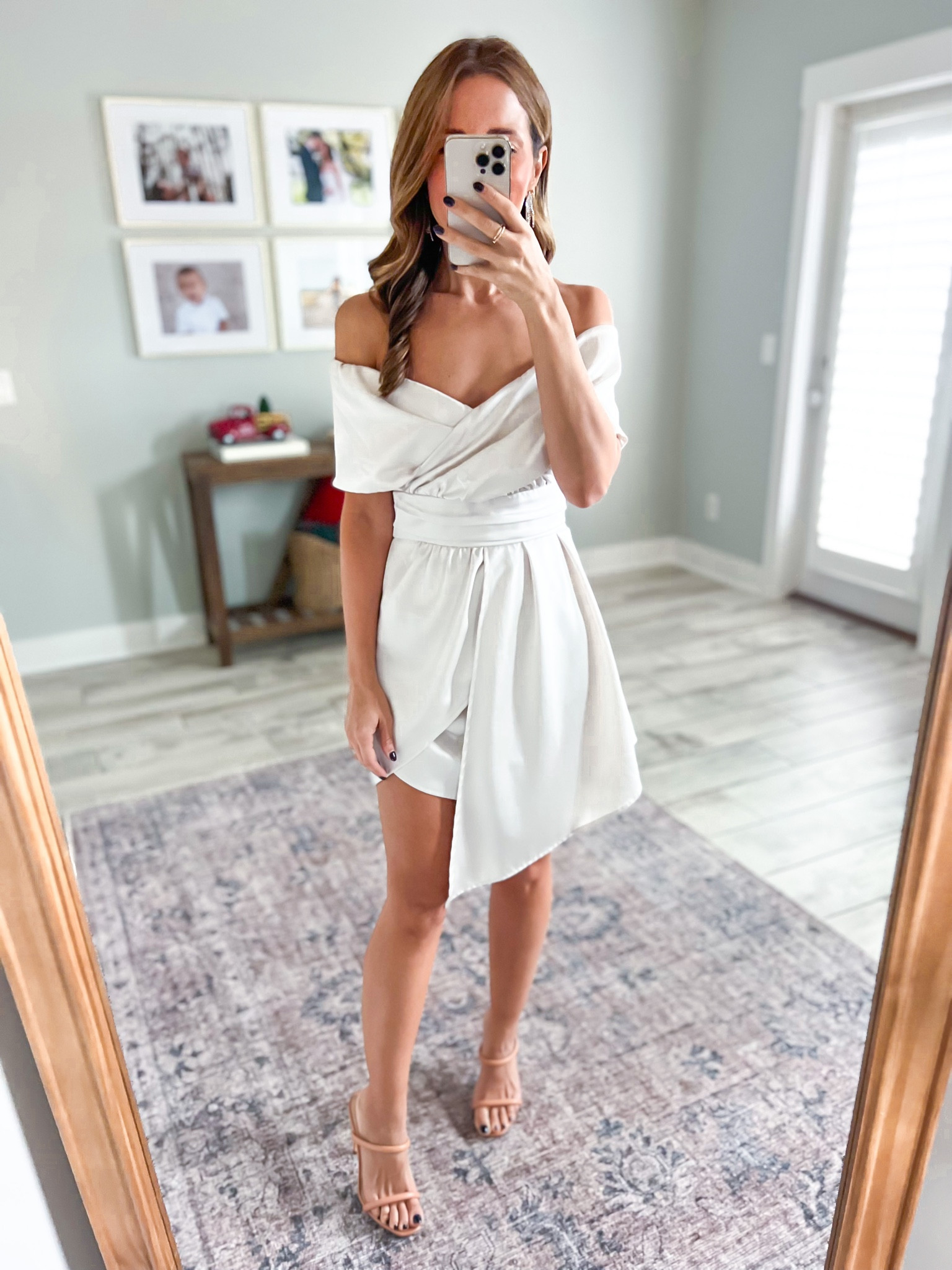 always celebrating ivory satin off-the-shoulder mini dress lisa123marie on LTK