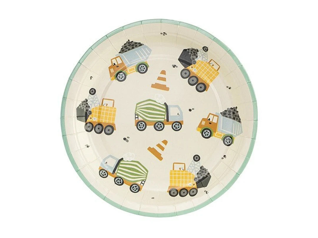 6 Construction Themed Paperplates, Concrete Mixer, Construction Plates, Construction Birthday Par... | Etsy (CAD)