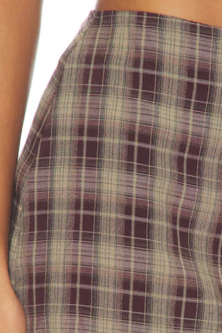 Wynter Mini Skirt in Plum Plaid | Revolve Clothing (Global)