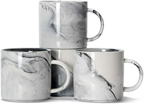 12 oz Unique Coffee Mugs, Smilatte M101 Novelty Marble Ceramic Cup for Boy Girl lover, Set of 4, ... | Amazon (US)