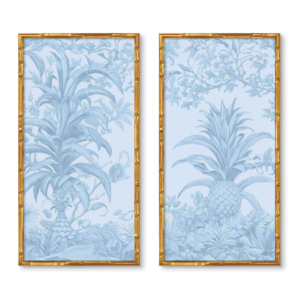 Polished Pineapple Panel Pair | Urban Garden Prints