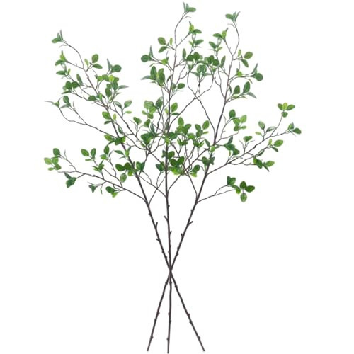 Suiduosd 3Pcs Greenery Stems Artificial Branches for Vase Faux Stems and Branches for Vase Home Office Wedding Vase Filler Shop Decoration | Amazon (US)