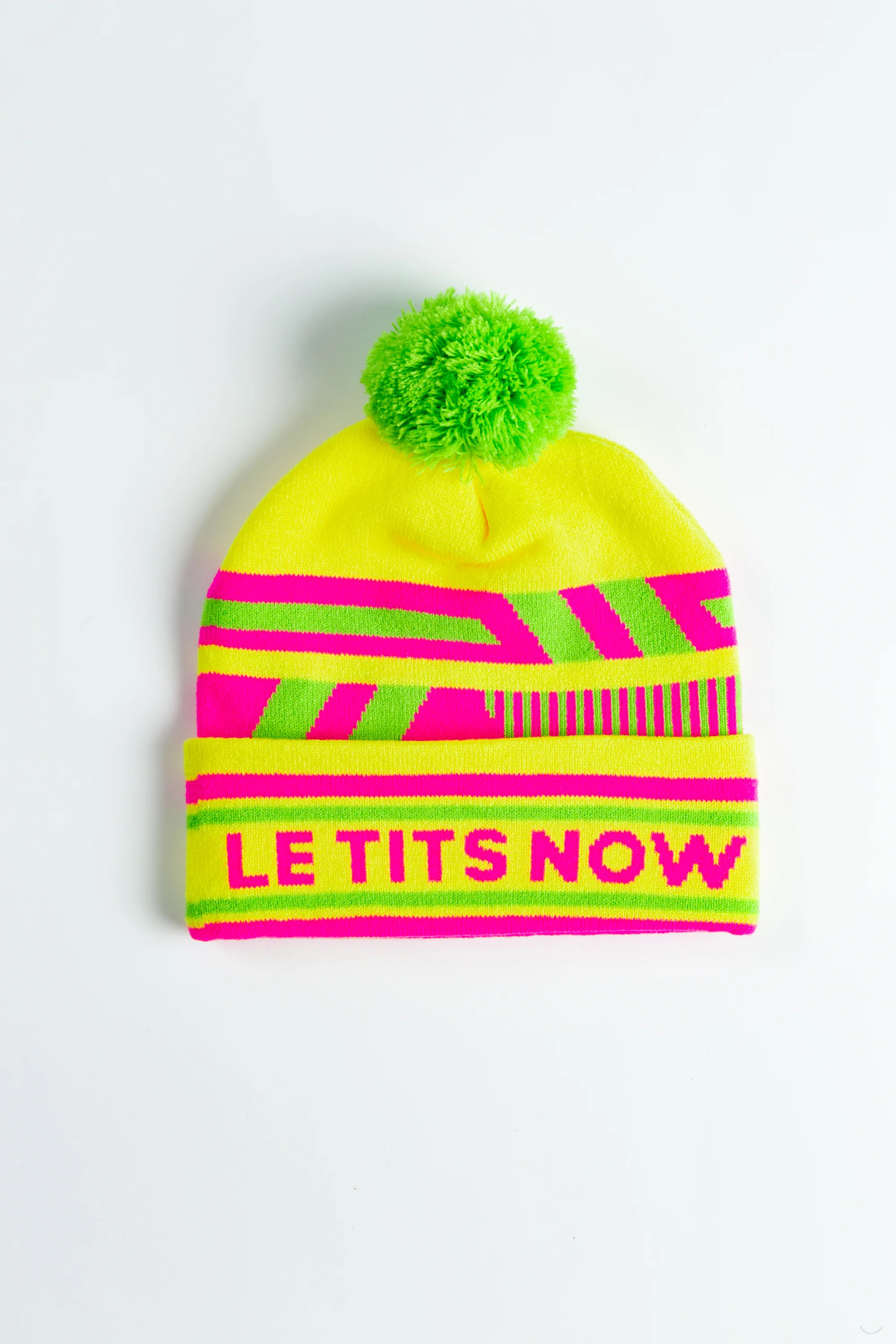 Yellow Retro Ski Beanie | Shinesty